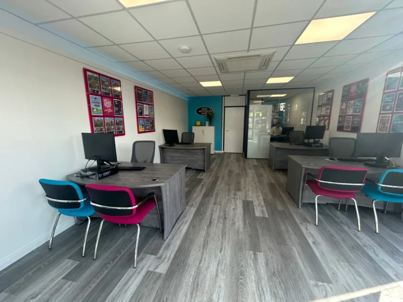 The new interior of the RMS Ryton branch with branded furniture.