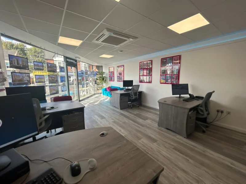 The new interior of the RMS Ryton branch with branded furniture.